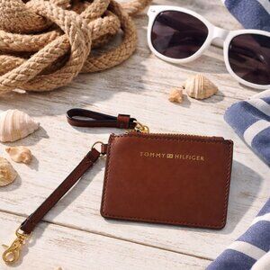 Tommy Hilfiger Small Coin/Cash/Makeup Mini Pouch in Luxe Brown - NWOT